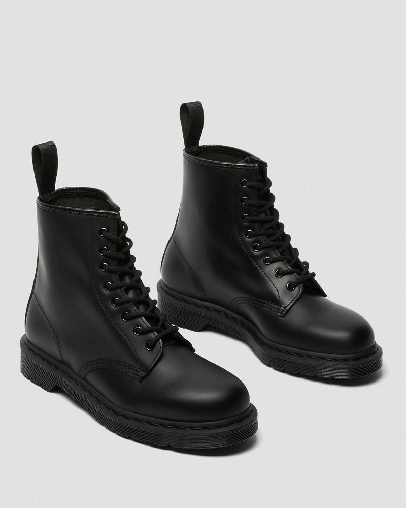 Dr Martens 1460 Mono Smooth Leren Veterlaarzen Heren Zwart | NL 28AHK